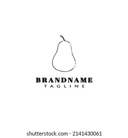 avocado fruit cartoon logo icon concept template modern vector illustration