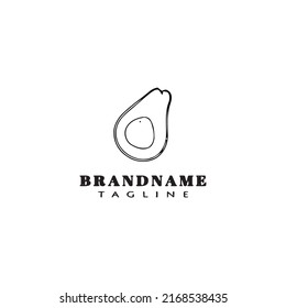 avocado fruit cartoon logo icon design modern vector illustration