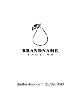 avocado fruit cartoon logo icon design template modern vector concept
