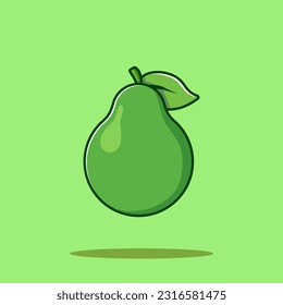 avocado Fruit Cartoon Vektorsymbol Illustration. Ernährungsnatur-Symbol Konzept isolierter Premium-Vektorgrafik