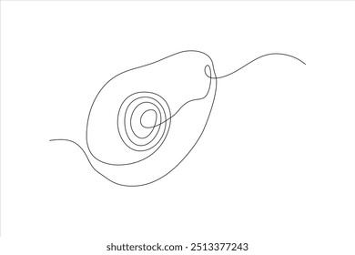 avocado fruit continuous line vector illustration design