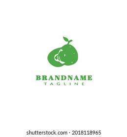 avocado fruit cute logo icon design template modern vector illustration