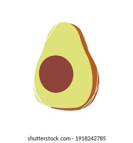 Avocado fruit design of healthy organic food theme Vector illustration