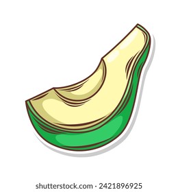 Avocado-Obstdoodle-Hand, Vektorgrafik