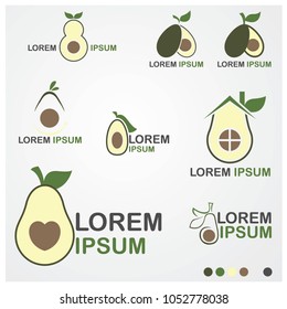 Avocado Fruit And Farm Logo - Vector