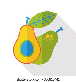 Avocado fruit flat icon