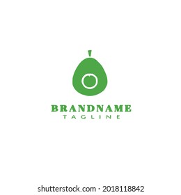 avocado fruit flat logo icon design template modern vector illustration