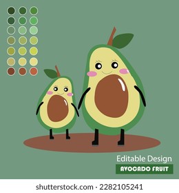 Avocado Frucht Neue Illustration Vektorlogo und Symbol