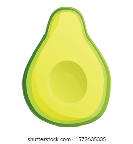 Avocado fruit icon. Cartoon of avocado fruit vector icon for web design isolated on white background