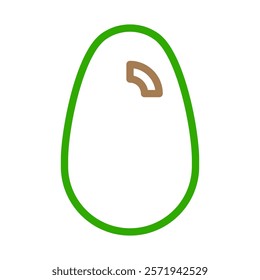 Avocado fruit icon. Concept of healthy eating, organic food, and vegetarian diet.