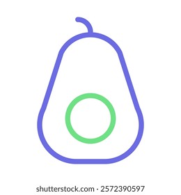 Avocado fruit icon. Concept of healthy eating, diet, and nutrition.