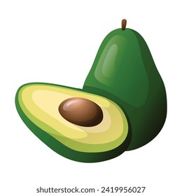 Avocado fruit icon design. Fresh fruit