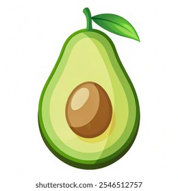 Avocado fruit icon. Feash fruit vector illustration of white background.