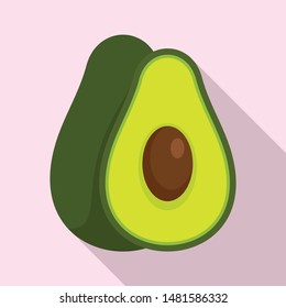 Avocado fruit icon. Flat illustration of avocado fruit vector icon for web design