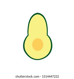 Avocado fruit icon inside. Vector illustration