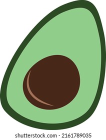 Avocado fruit icon inside. Vector illustration