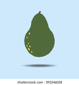 Avocado Fruit Icon on the blue background. Vector illustration