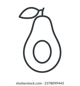 Avocado fruit icon sign and symbol on trendy design for design and print.
