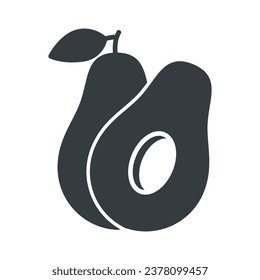 Avocado fruit icon sign and symbol on trendy design for design and print.