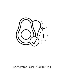 Avocado fruit icon. Simple line, outline vector of diet icons for ui and ux, website or mobile application