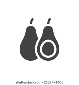 Avocado fruit icon simple vector symbol