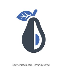 Avocado Fruit Icon, Vector Graphics