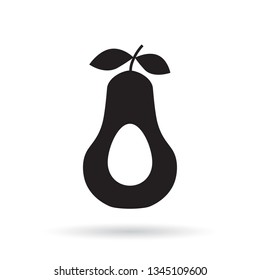 avocado fruit icon- vector illustration