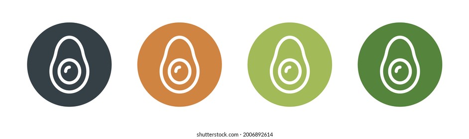 Avocado Frucht Symbol, Vektorgrafik. Konzept für gesundes Obst