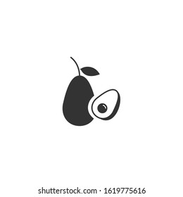 Avocado fruit Icon vector sign isolated for graphic and web design. Avocado fruit symbol template color editable on white background.