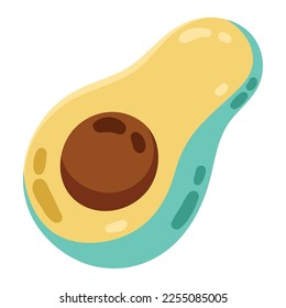avocado fruit icon white background