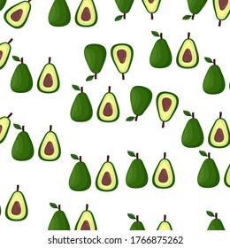 
Avocado-Früchte, Illustration von Avocado-Früchten mit flachem Stil.