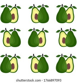 
avocado fruit, illustration of avocado fruit with flat style.