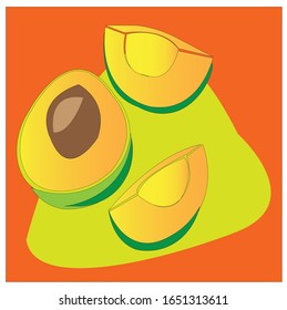 fruta aguacate, ilustración de un aguacate único y divertido