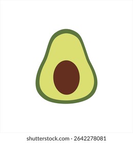 Avocado fruit illustration vector EPS