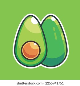 vector de ilustración de fruto agudo, ilustración plana de fruta, ilustración de icono de fruta linda