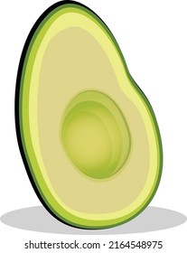 avocado fruit juice salad vector illustration