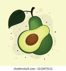 avocado fruit and leaf nature