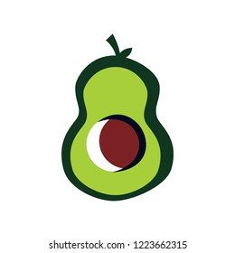 avocado fruit logo