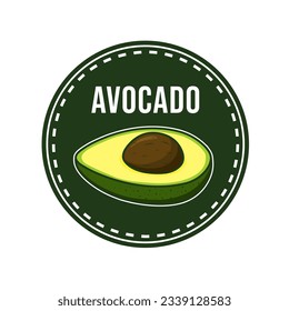 avocado fruit logo design for label, or other