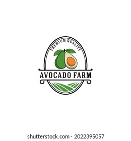 avocado fruit logo for avocado farm or best avocado products