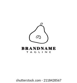 avocado fruit logo icon design template modern vector illustration