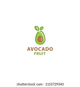 Avocado fruit logo icon template