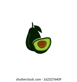 Avocado fruit logo template. Avocado design template logo. Avocado fruit logo template. Health food logotype.