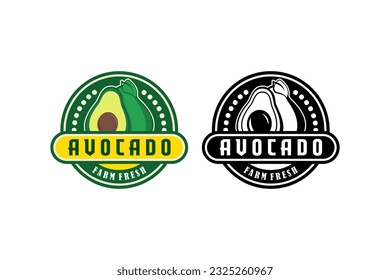 Avocado fruit logo template design