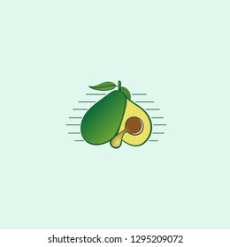 Avocado fruit logo template. Avocado oil logo vector design. avocado oil - healthy vegan food. Health food logotype - Vector 