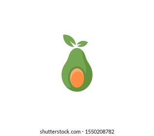 Avocado fruit logo vector icon 