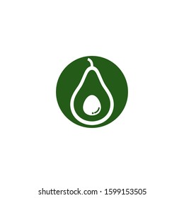 Avocado fruit logo vector icon template design 