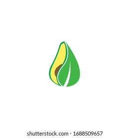 Avocado fruit logo vector icon template design 