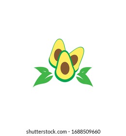 Diseño de icono del logotipo de la fruta de aguacate 