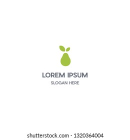 Avocado Fruit Meal Vector Logo